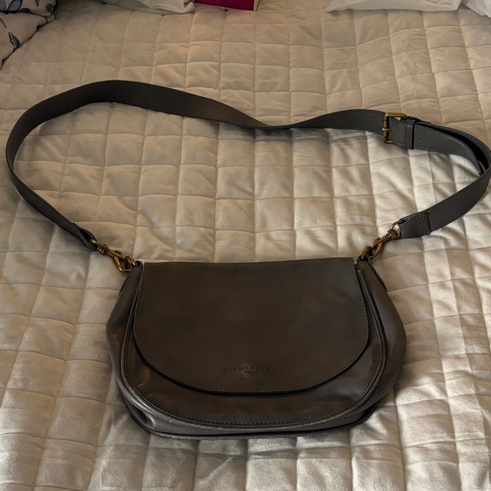 Liebeskind Gray Leather Crossbody Bag